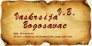 Vaskrsija Bogosavac vizit kartica